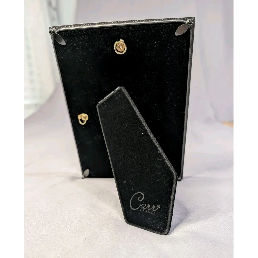 Vintage CARR 5 X 7  Photo Frame 2002 Burnes Of Boston Faux Pearl Rhinestone